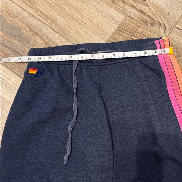 Aviator Nation Navy Neon Rainbow 5 Stripe Sweatpants - Picture 6 of 8